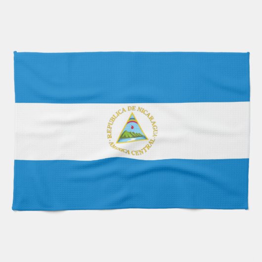 nicaragua - vlagdoek theedoek (Horizontaal)