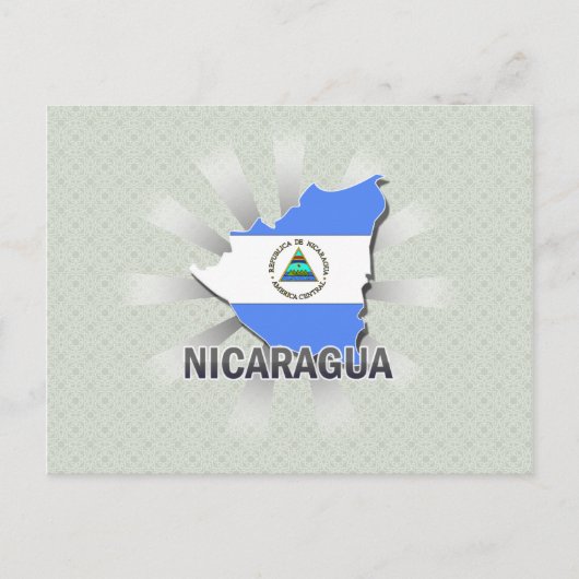 Nicaragua - Vlaggenkaart 2.0 Briefkaart (Voorkant)