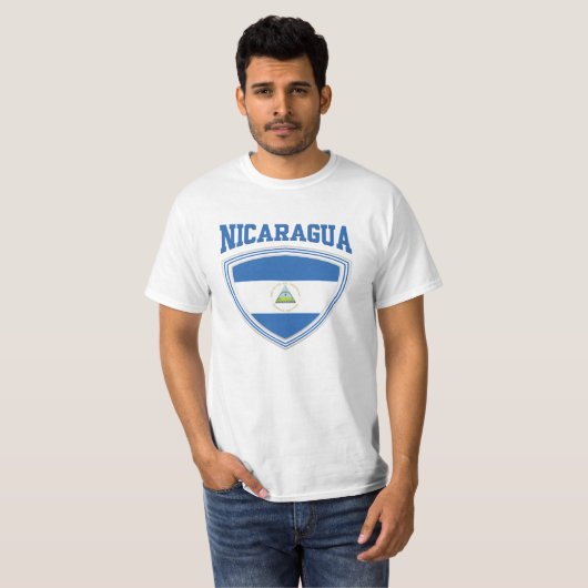 Nicaragua-vlaggenschip T-shirt (Voorkant volledig)