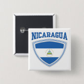 Nicaragua-vlaggenschip Vierkante Button 5,1 Cm (Voorkant /achterkant)