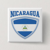 Nicaragua-vlaggenschip Vierkante Button 5,1 Cm (Voorkant)