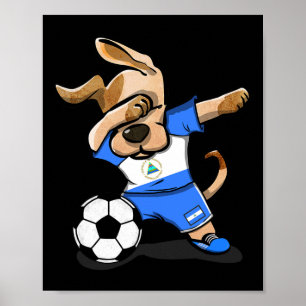 Nicaragua Voetbal Nicaragua Mannen Vrouwen Kindere Poster