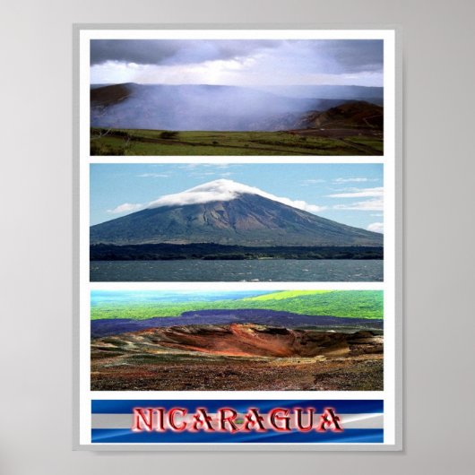 Nicaragua - Volcán - Mosaic - Poster (Voorkant)