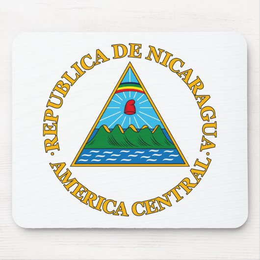 Nicaragua Wapenkat Mousepad Muismat (Voorkant)