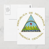 Nicaragua wapenschild briefkaart (Voorkant / Achterkant)