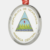 Nicaragua wapenschild metalen ornament (Links)