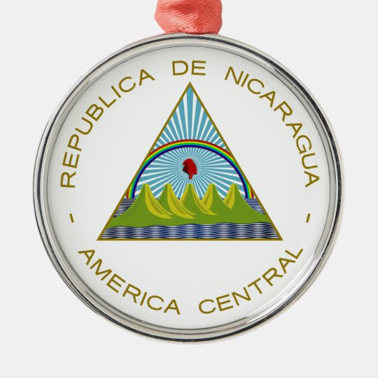 Nicaragua wapenschild metalen ornament (Voorkant)