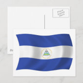 Nicaraguaanse vlag ansichtkaart briefkaart (Voorkant / Achterkant)