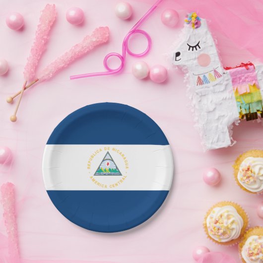Nicaraguaanse vlag borden, partij, sport, Nicaragu Papieren Bordje (Feest)