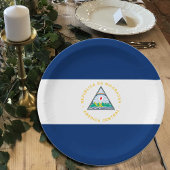 Nicaraguaanse vlag borden, partij, sport, Nicaragu Papieren Bordje