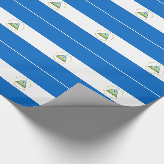 Nicaraguaanse vlag cadeaupapier (Hoek)