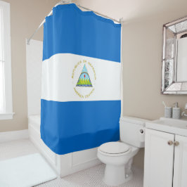 Nicaraguaanse vlag douchegordijn