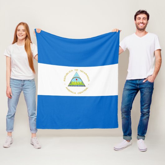 Nicaraguaanse vlag fleece deken (In situ)