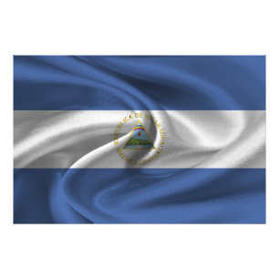 Nicaraguaanse vlag foto afdruk