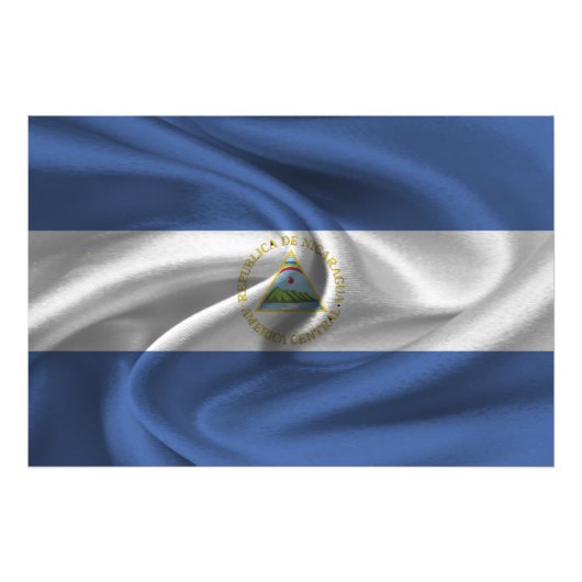 Nicaraguaanse vlag foto afdruk (Voorkant)
