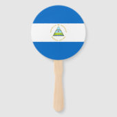 Nicaraguaanse vlag handwaaier (Achterkant)