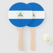 Nicaraguaanse vlag handwaaier (Voorkant en achterkant)
