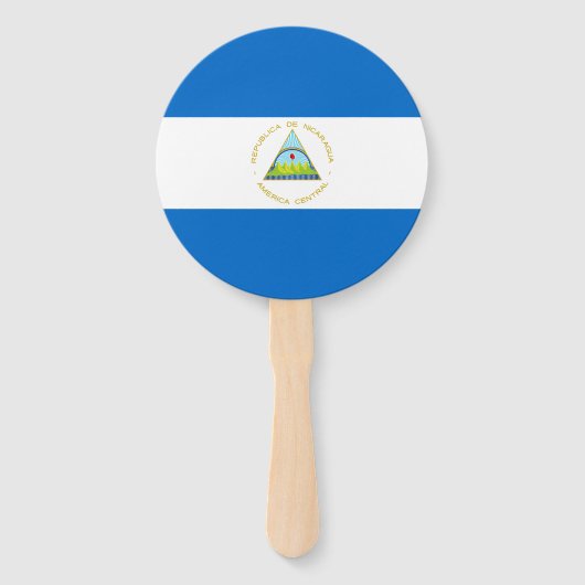 Nicaraguaanse vlag handwaaier (Voorkant)