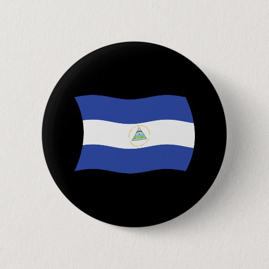 Nicaraguaanse Vlag Knop Ronde Button 5,7 Cm (Voorkant)