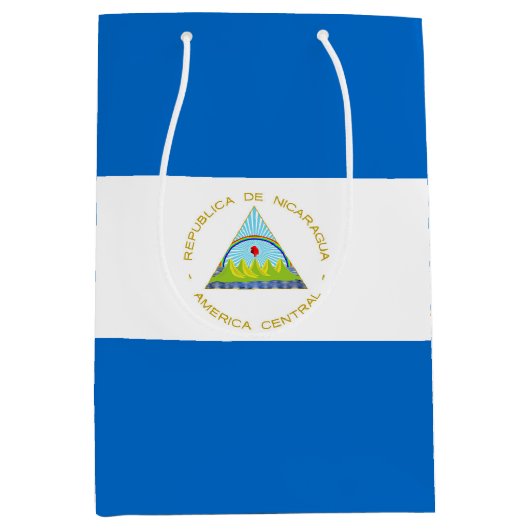 Nicaraguaanse vlag medium cadeauzakje (Voorkant)