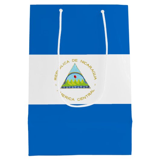 Nicaraguaanse vlag medium cadeauzakje (Achterkant)