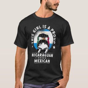 Nicaraguaanse Vlag Mexico Gekweekte Vrouwen Meisje T-shirt