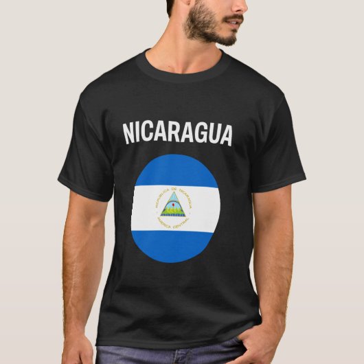 Nicaraguaanse Vlag Modern T-shirt (Voorkant)