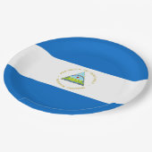 Nicaraguaanse vlag papieren bordje (Gekanteld)