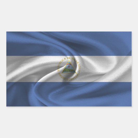 Nicaraguaanse vlag rechthoekige sticker (Voorkant)