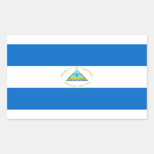 Nicaraguaanse vlag rechthoekige sticker