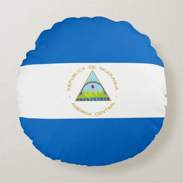 Nicaraguaanse vlag rond kussen (Voorkant)