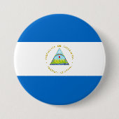 Nicaraguaanse vlag ronde button 7,6 cm (Voorkant)