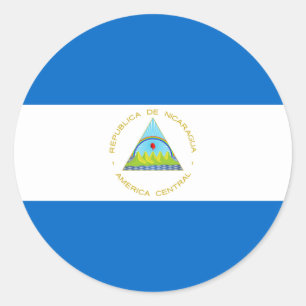 Nicaraguaanse vlag ronde sticker