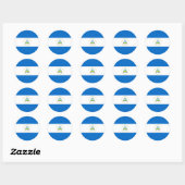 Nicaraguaanse vlag ronde sticker (Vel)