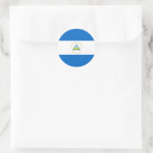 Nicaraguaanse vlag ronde sticker (Tas)
