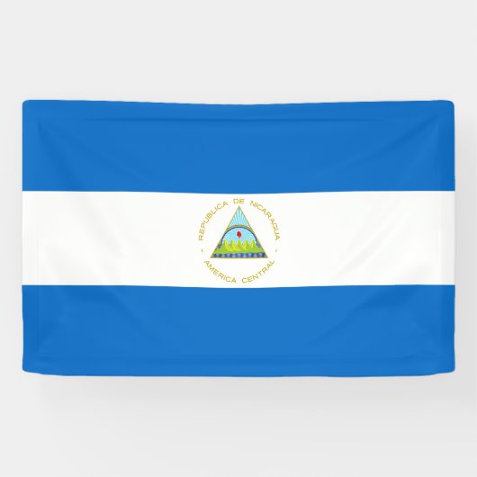Nicaraguaanse vlag spandoek (Horizontaal)