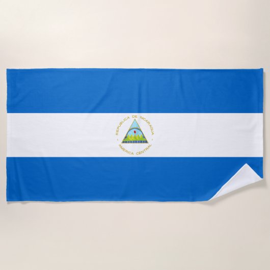 Nicaraguaanse vlag strandlaken (Voorkant)