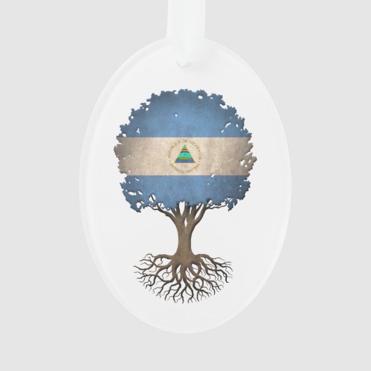 Nicaraguaanse vlag  van levensboom ornament (achterkant)