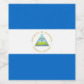 Nicaraguaanse vlag wijn etiket (Enkel label)
