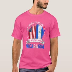 Nicaraguan American Patriot Heart komt uit Nicarag T-shirt