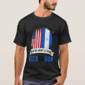 Nicaraguan American Patriot Heart komt uit Nicarag T-shirt (Voorkant)
