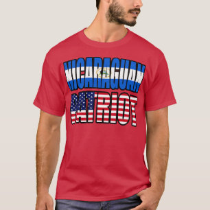 Nicaraguan American Patriot Pride Heritage Flag T-shirt