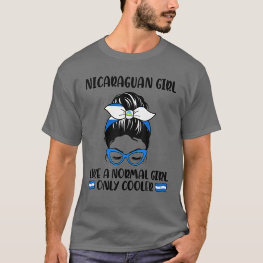 Nicaraguan Girl als normaal meisje alleen koeler N T-shirt (Voorkant)