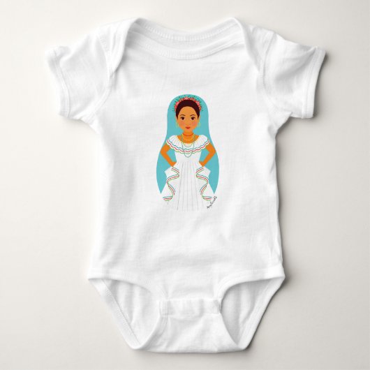Nicaraguan Matryoshka Baby Bodysuit (Voorkant)