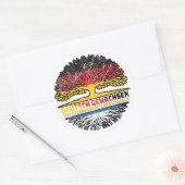 Nicaraguanisch Deutsch Deutschland Baum Ronde Sticker (Envelop)