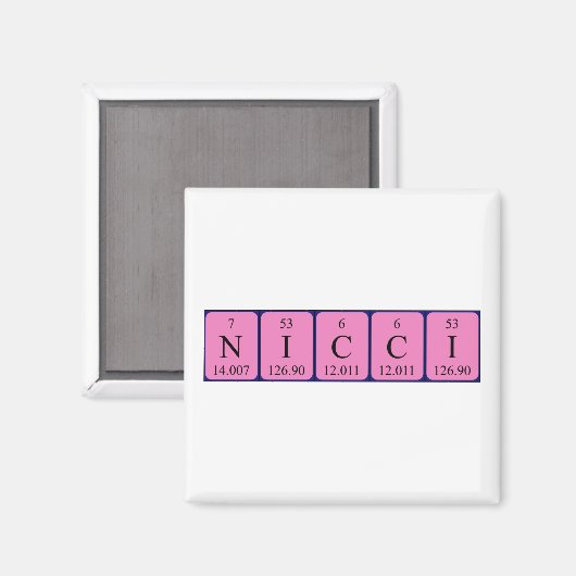 Nicci periodieke table name magnet (Voorkant / Achterkant)