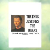 Niccolo Machiavelli de Ends rechtvaardigt de midde Raamsticker (Vel 3)