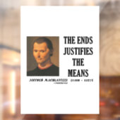 Niccolo Machiavelli de Ends rechtvaardigt de midde Raamsticker (Vel 2)