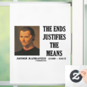 Niccolo Machiavelli de Ends rechtvaardigt de midde Raamsticker (Huis)