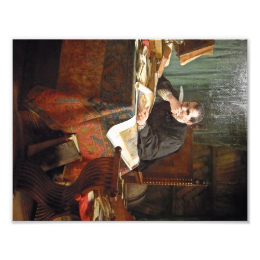 Niccolò Machiavelli in zijn studie van Stephano Us Foto Afdruk (Voorkant)